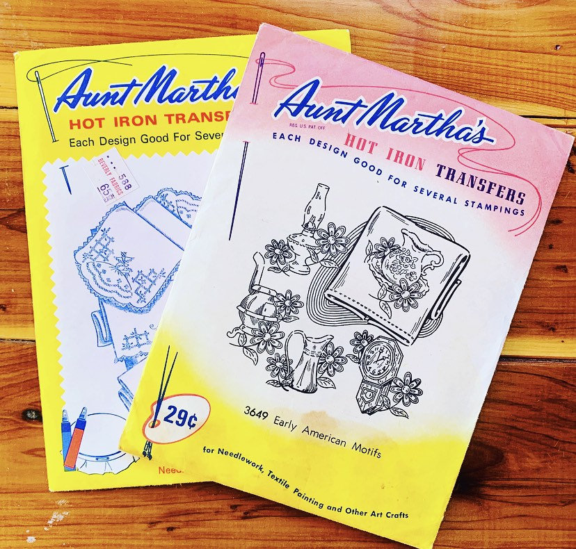 Aunt Martha Iron on Transfer, Vintage Embroidery Transfers, Colonial ...