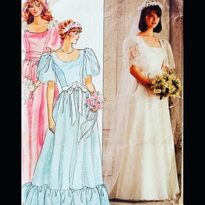 Butterick 3063 B31, Modest Wedding Dress Pattern, Bridal Patterns, Princess Seam Patterns, Wedding Gown Pattern, Simple Wedding Dress