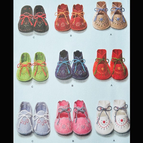 Einfachheit 2867, Babyschuhe Schnittmuster, Baby Booties Schnittmuster, Baby Schuhe Schnittmuster, Patterns for Baby Booties, Säugling Schnittmuster