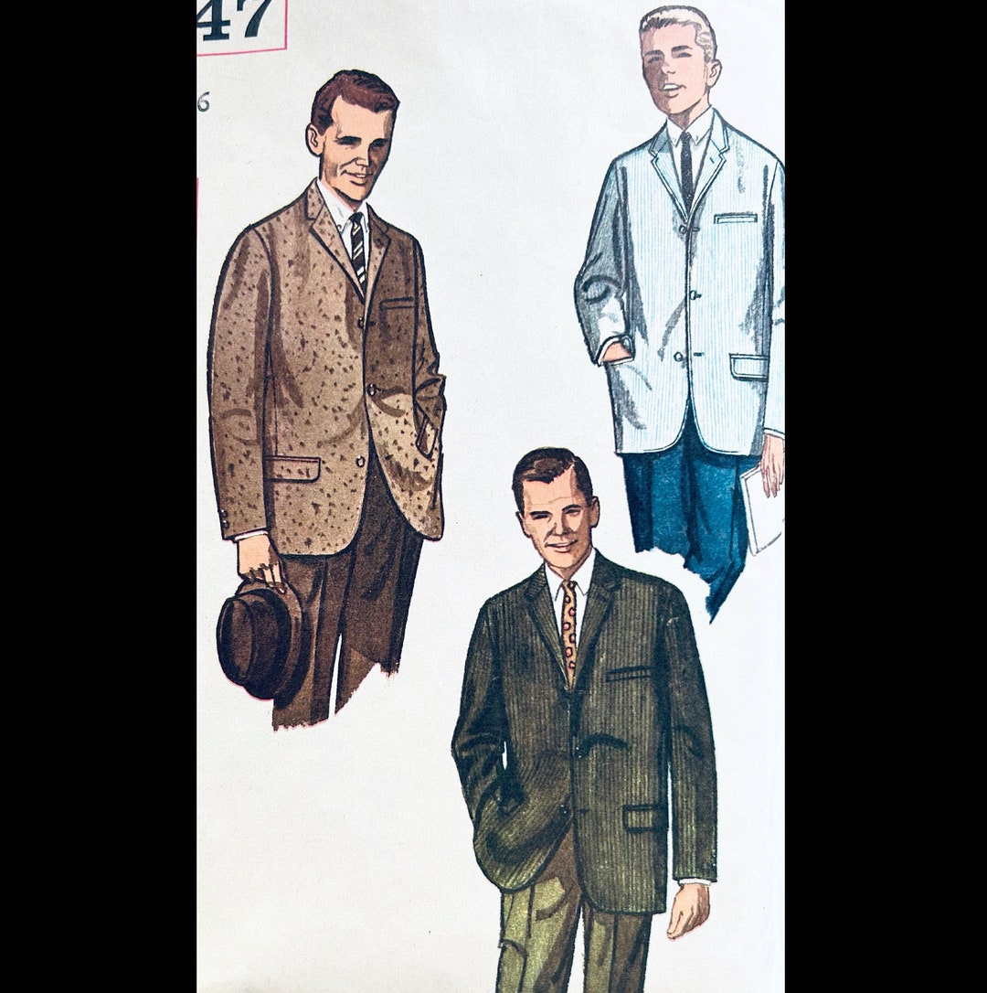 Simplicity 3647 36, Mens Sport Jacket Pattern, Men Sewing Patterns