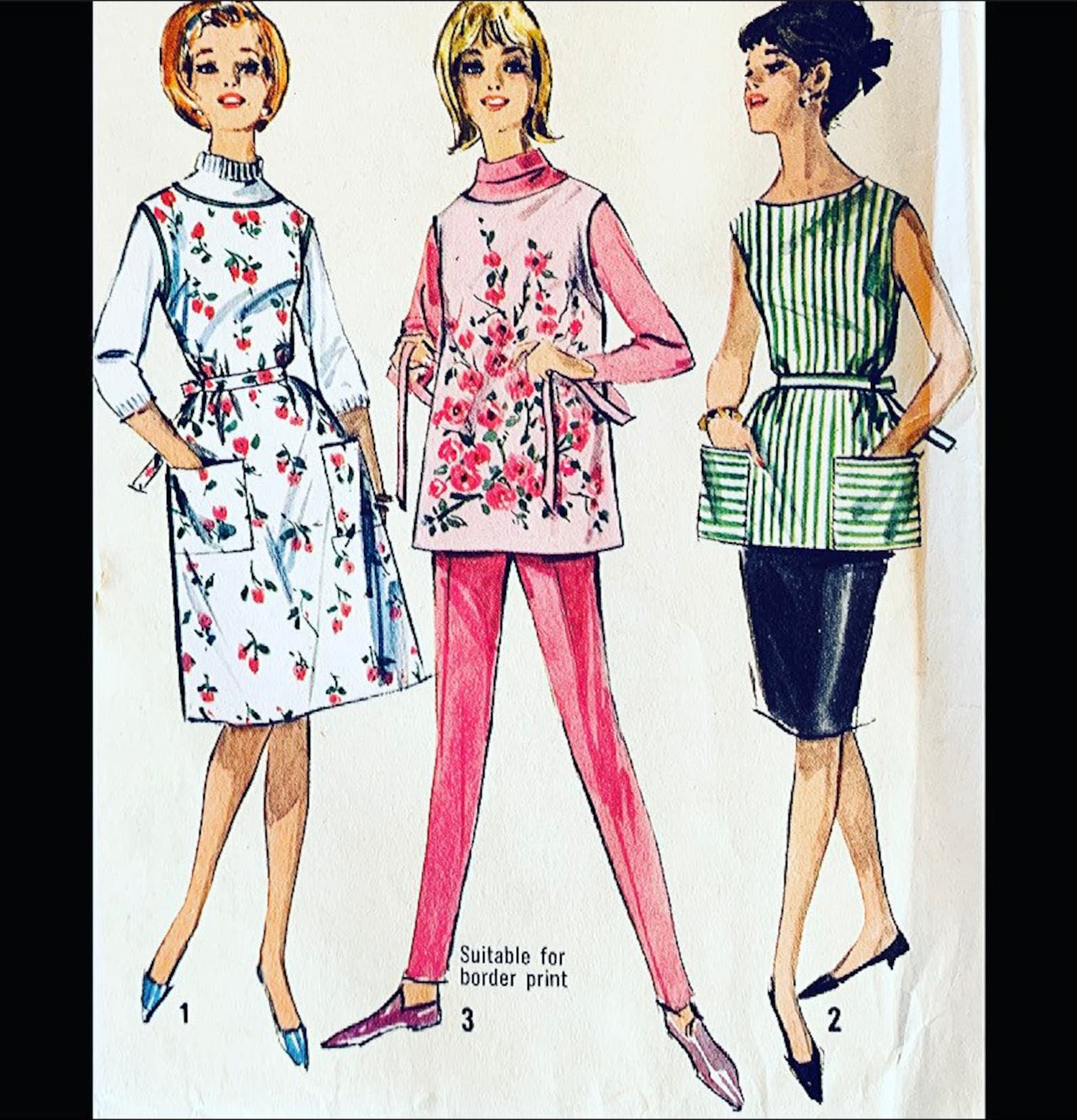 1960s Pattern Apron Patterns to Sew Easy Sewing Patterns Etsy