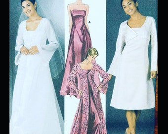 Simplicity 5246 S M, Strapless Wedding Gown, Pattern Wedding Dress, Princess Seam Pattern, Bridal Sewing Pattern, Bridesmaid Dress Pattern