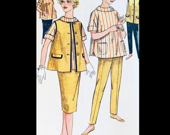 Simplicity 3309 B34, Maternity Top Sewing Pattern, Maternity Clothes Pattern, Maternity Pants Pattern, Vintage Maternity Clothing