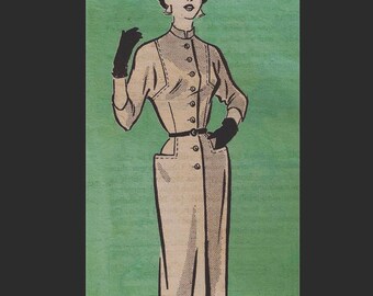 50s Pattern, Wiggle Dress, Dress with Pockets, Long Sleeves, Sheath Dress, Womens Dresses, Patterns Sewing, 50s Dress, Anne Adams 4560 B32