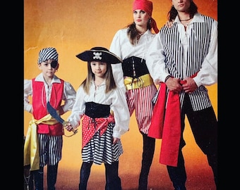 Adult Costume Pattern, Pirate Costume Pattern, Halloween Costume Sewing Pattern, Wench Costume, Plus Size Costume Patterns,  McCalls MP414