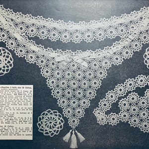 Vintage Crochet Patterns, Nightgown Yoke, Edging Pattern, Downloadable PDF, Lingerie Crochet Pattern, 1910s Pattern, Edwardian Pattern