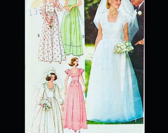 Simplicity 7886 B36, Wedding Dress Pattern, Wedding Gown Patterns Sewing, Cottagecore Dress Pattern, Cottage Core, Bridesmaid Dress Pattern