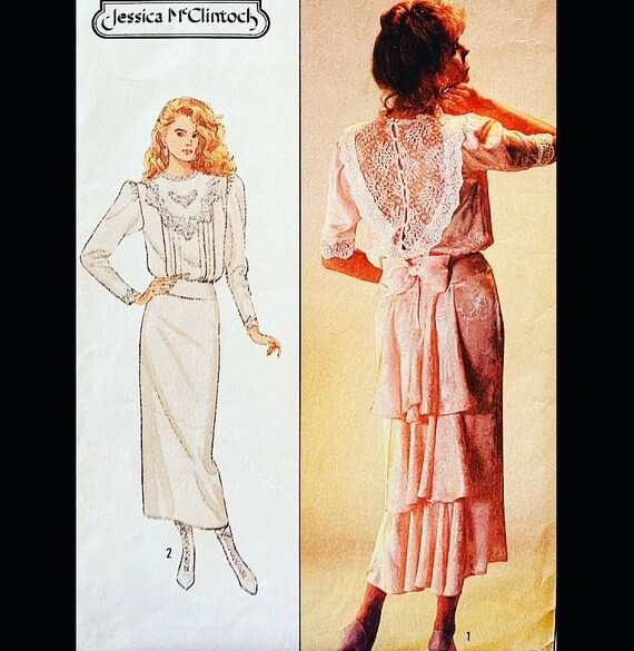 Simplicity 8224 B31, Tea Length Dress Pattern, Bustle Back Dress Sewing Pattern, Pintuck Dress Pattern, Edwardian Inspired Summer Dress - Etsy Simplicity 8224 B31, Tea Length Dress Pattern, Bustle Back Dress Sewing Pattern, Pintuck Dress Pattern, Edwardian Inspired Summer Dress - Etsy