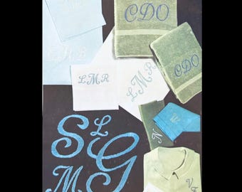 Alphabet Embroidery Pattern, Monogram Pattern, Alphabets Embroidery Designs, Iron on Transfers Letters, Embroidery Transfer Alphabet