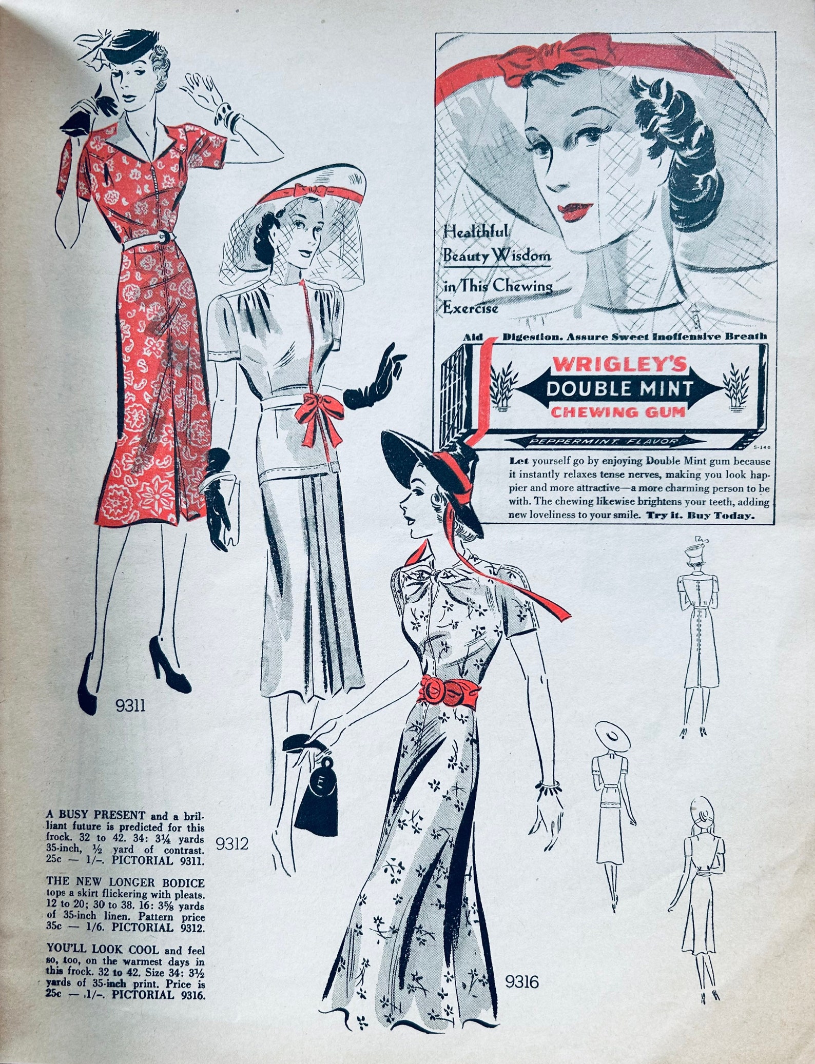 Sewing Catalogs Sewing Pattern Catalog, Pictorial Review, 1930s Magazine, Vintage ...