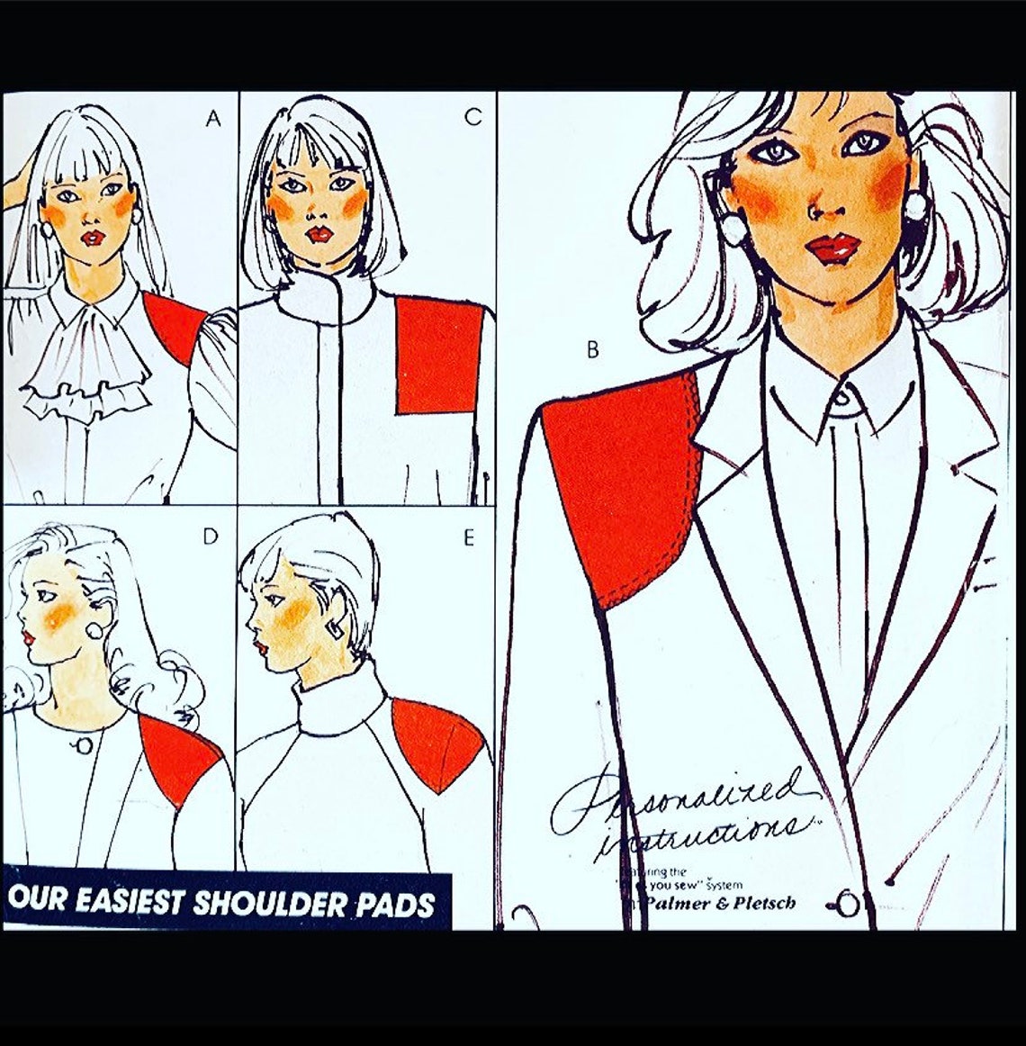 80s Pattern Shoulder Pads Pattern Camisole Sewing Pattern | Etsy