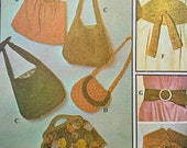 McCalls 4613, Purse Patterns to Sew, Purse Patterns for Sewing, Hobo Bag Pattern, DIY Purse Patterns, Handbag Pattern, Belt Sewing Pattern