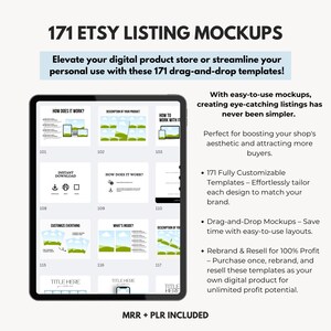 MRR Mockup Canva Template Bundle, 171 MockUp Digitales Produktpaket mit Master Resell Right, MRR, DFY Canva Templates für digitale Produkte Bild 4