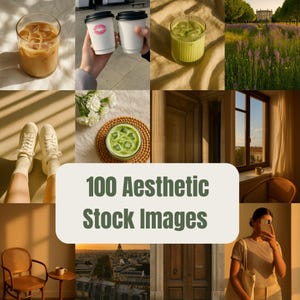 100 Aesthetic Stock Images | Neutral Lifestyle Stock Photo Bundle for Instagram, Reels, Blogs & Digital Content Creation