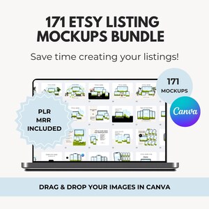 MRR Mockup Canva Template Bundle, 171 MockUp Digitales Produktpaket mit Master Resell Right, MRR, DFY Canva Templates für digitale Produkte Bild 3