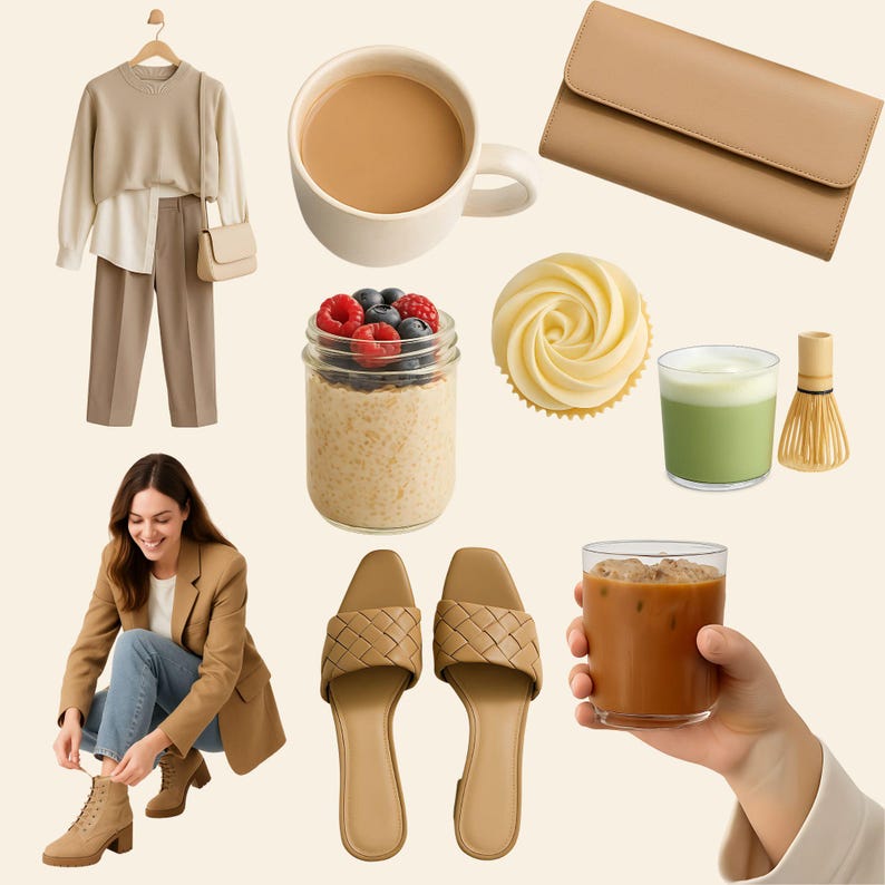 118 Neutral Aesthetic Digital Stickers for Instagram & Planners | Canva ...