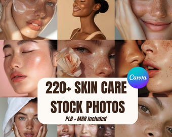 220+ Skin Care Stock Photos | Beauty & Melanin Stock Images | PLR + MRR | Skincare, Cosmetic Photography, Aesthetic Bundle
