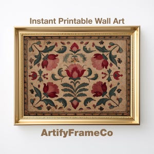 Vintage Botanical Floral Print: Rustic Antique Wall Art (Digital Download)