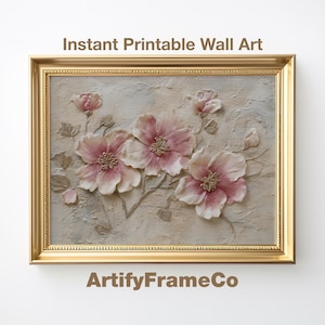 Antique Floral Print: Boho Cottagecore Wall Art (Digital Download)