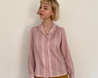 Coldwater Creek Blouse Ladies Size 18 Red Candy Canes