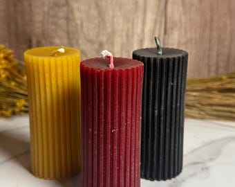Cylinder Pillar Candle - 100% Beeswax