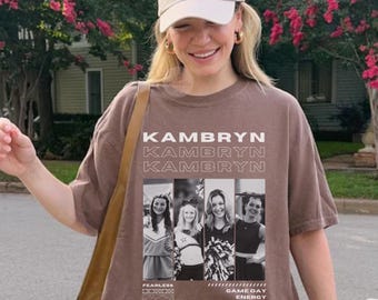 Custom Cheer Photo Shirt, Personalized Cheerleader Tee, Senior Night Cheer Mom Gift, Team Spirit Shirt with Picture, Cheerleading Sweatshirt