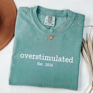 Comfort Colors® Overstimulated Shirt for Mom Cowboy Frog Shirt Unhinged Tshirt Weirdcore Sarcastic Mental Health Humor Tee Funny Gen Z Shirt