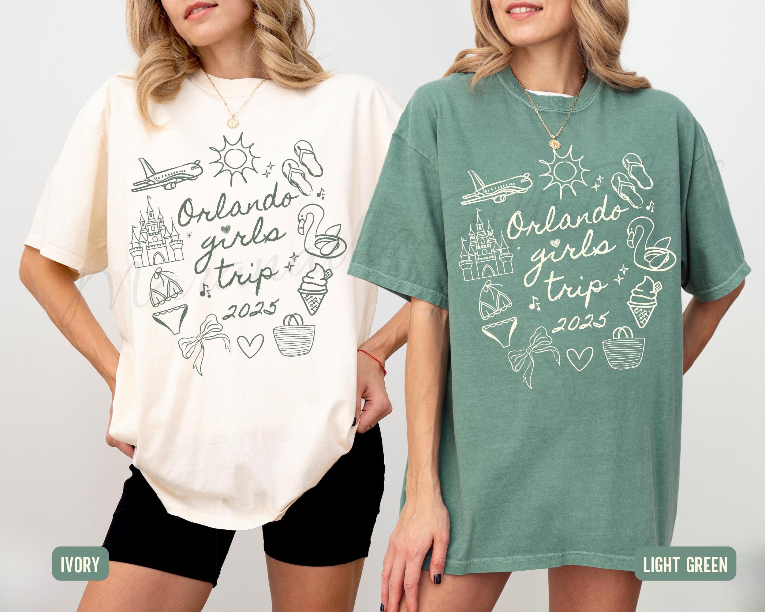 Orlando Girls Trip Shirt 2025 Custom Vacation Tee for Women Disney Bachelorette Shirt Summer Matching Florida Crew Gift Orlando Winter Park