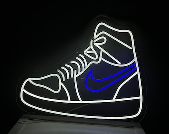 Neon Air Jordan, Neon Nike, Led, Podświetlane znaki, Spersonalizowany prezent, Niestandardowy, Nike, Neon Led, Dekoracja ścienna, Pokój, Pokój gier, Światła neonowe