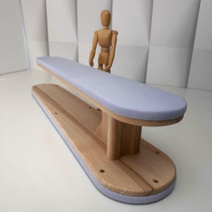 Double Sided Sleeve Ironing Board, Dual Width Pressing Tool, Tailors Ham Blue