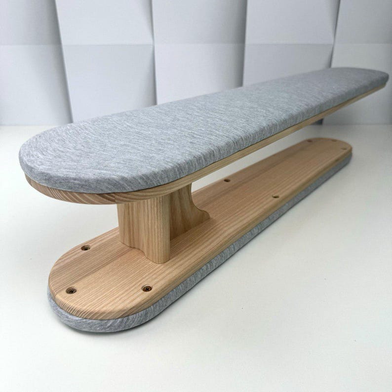 Double Sided Sleeve Ironing Board, Dual Width Pressing Tool, Tailors Ham Gray