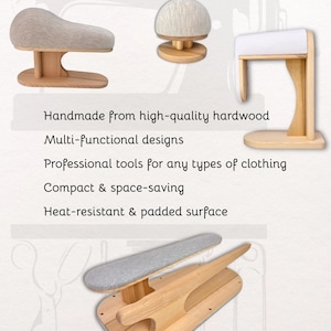 Double Sided Sleeve Ironing Board, Dual Width Pressing Tool, Tailors Ham image 7