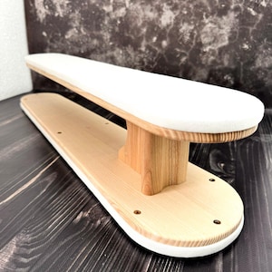 Double Sided Sleeve Ironing Board, Dual Width Pressing Tool, Tailors Ham White
