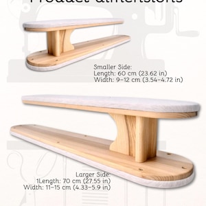 Double Sided Sleeve Ironing Board, Dual Width Pressing Tool, Tailors Ham image 2