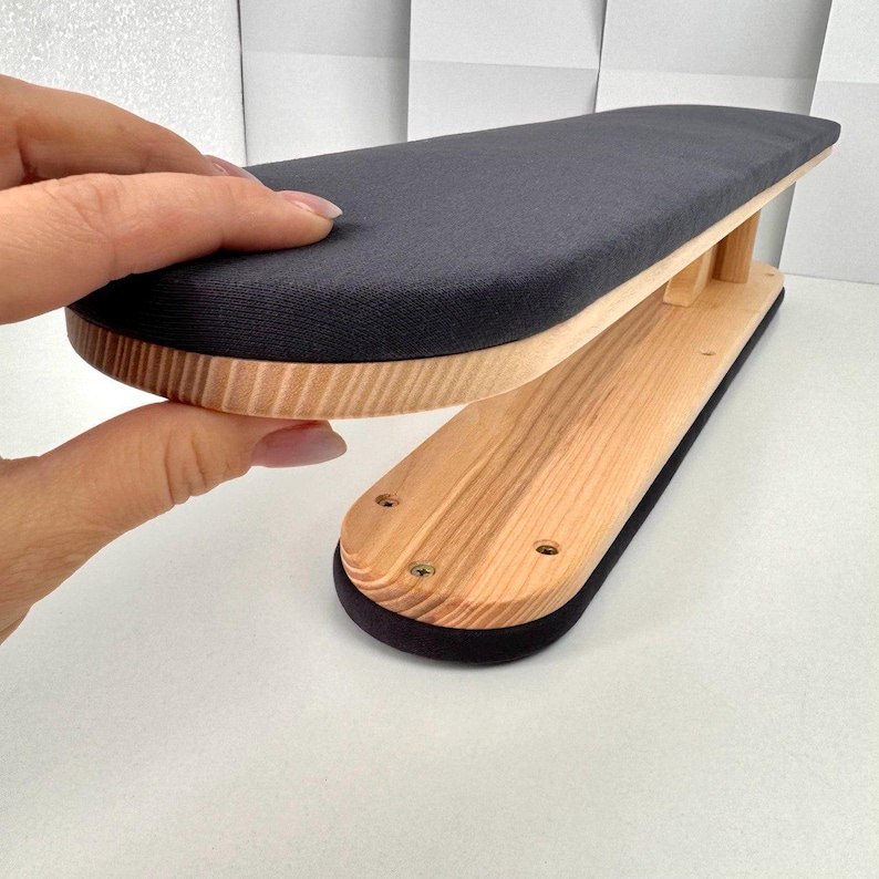 Double Sided Sleeve Ironing Board, Dual Width Pressing Tool, Tailors Ham Dark Gray
