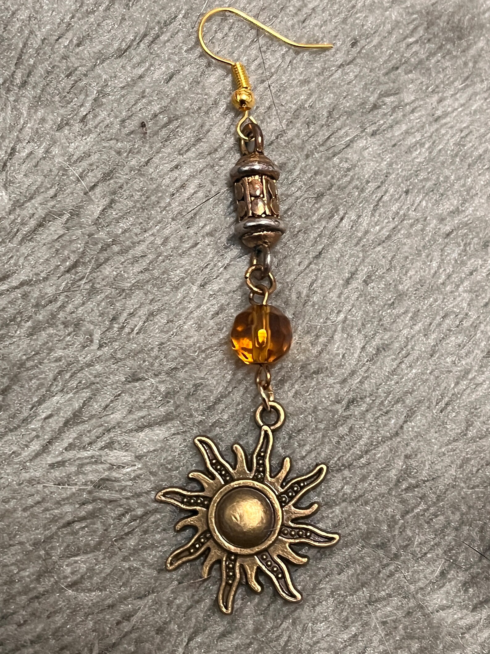 •SUN STORM• mixed metal dangle earrings