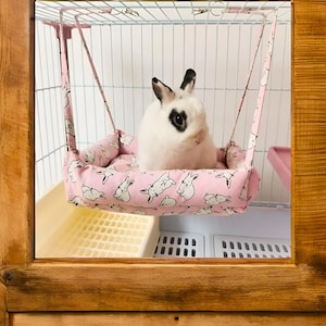 Rabbit Hammock, Rabbit Bed, Rabbit Pillow, Bunny Pillow, Bed For Rabbits, Bunny Bed, Rabbit Cushion, Rabbit Lover Gift, Rabbit Accessories