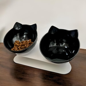 Cat Bowls, Cat Feeder, Cat Furniture, Cat Gifts, Pet Feeder, Cat Bowl Stand, Raised Cat Bowl, Elevated Cat Bowl, Cat Food Bowl