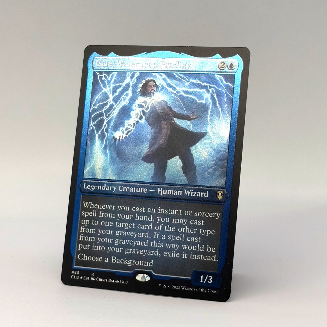 mtg gale card Gale, Waterdeep Prodigy [485] [Commander Legends: Battle for Baldur's Gate]  [Etched Foil] – Face to Face Games main image 1