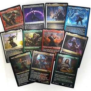 11x Baldurs Gate FOIL-ETCHED MTG Kartensammlung Baldur's Gate Magic the Gathering Kartenlot