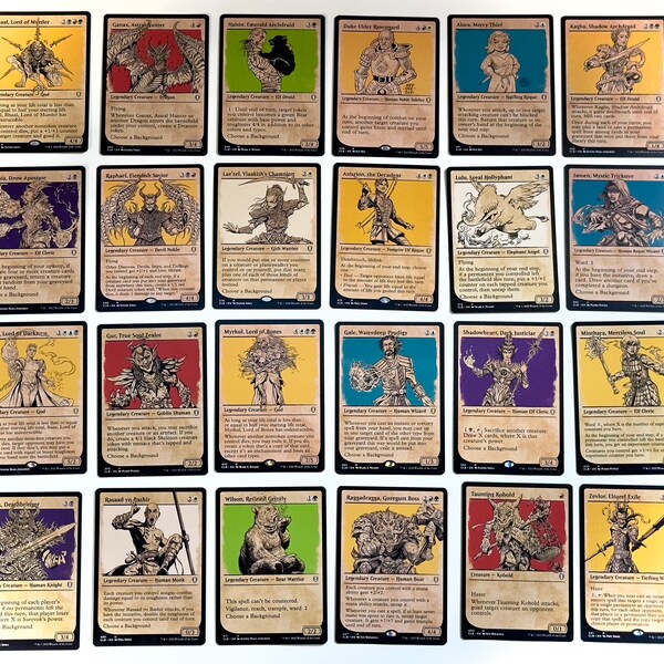 25x Baldurs Gate Forgotten Realms MTG Showcase Cards - Set C