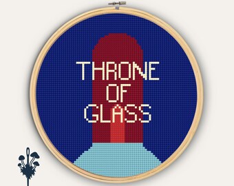 Throne of Glass Book Cover Cross Stitch Pattern