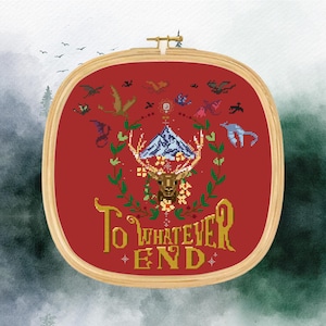 Throne of Glass To Whatever End Cross Stitch Pattern