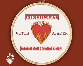 Fireheart Sie ergeben keinen Thron aus Glas Sarah J Maas Kreuzstichmuster