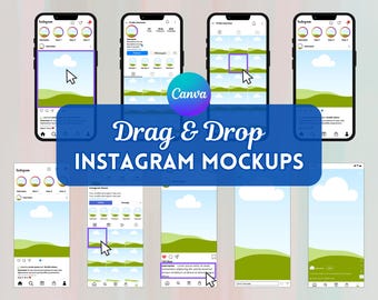 Instagram Post Mockup Package | Instagram Grid Editable Template | Canva Social Media Post Template | Instagram Video Reel Post