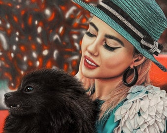 Colored pencil Drawing, Custom portrait from picture, Commission colored pencil Drawing, Custom pet drawing,Pencil portrait Drawing, Wallart