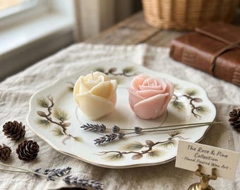 Velas o ceras aromáticas con forma de capullo de rosa 2- En varios aromas primaverales