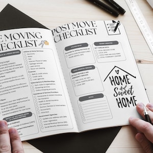 PRINTABLE MOVING CHECKLIST, moving planner, printable moving to-do list, real estate moving checklist, moving pdf, downloadable checklist