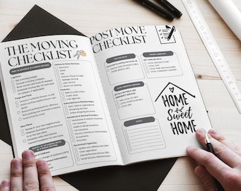 PRINTABLE MOVING CHECKLIST, moving planner, printable moving to-do list, real estate moving checklist, moving pdf, downloadable checklist
