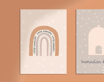 Luna Ramadan Eid greeting cards, digital download, modern eid decor, ramadan cards, eid cards, modern ramadan decor, eid gift, moderneid